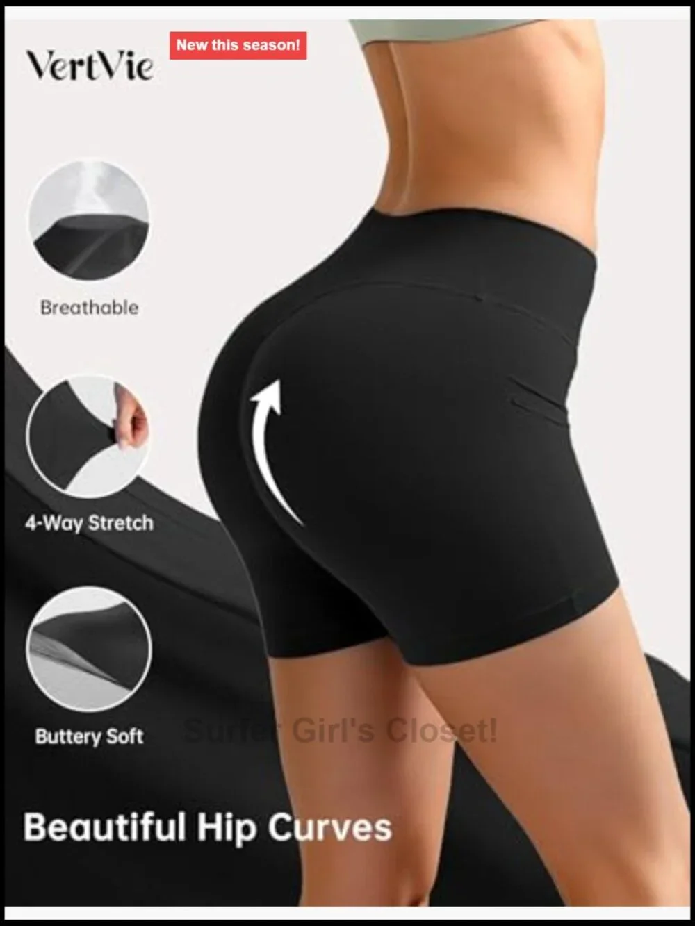 Buttery Soft High Waisted Crossover Biker Shorts with Pockets 3